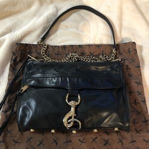 Black Leather Rebecca Minkoff M.A.C. Crossbody Bag